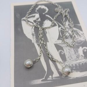 Vintage Sarah Coventry "Chain Ability" 41" Lariat Necklace/Belt-Signed